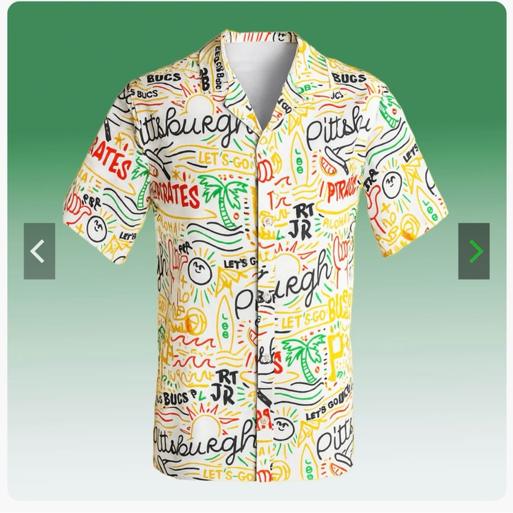 Pittsburgh Pirates 2025 Bucco Luau Men's Casual Button Down Shirt